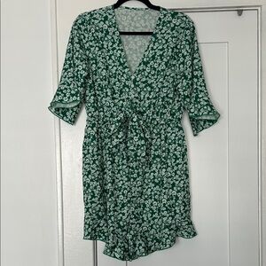 MAKE ME AN OFFER Summer Fun Green Floral Romper